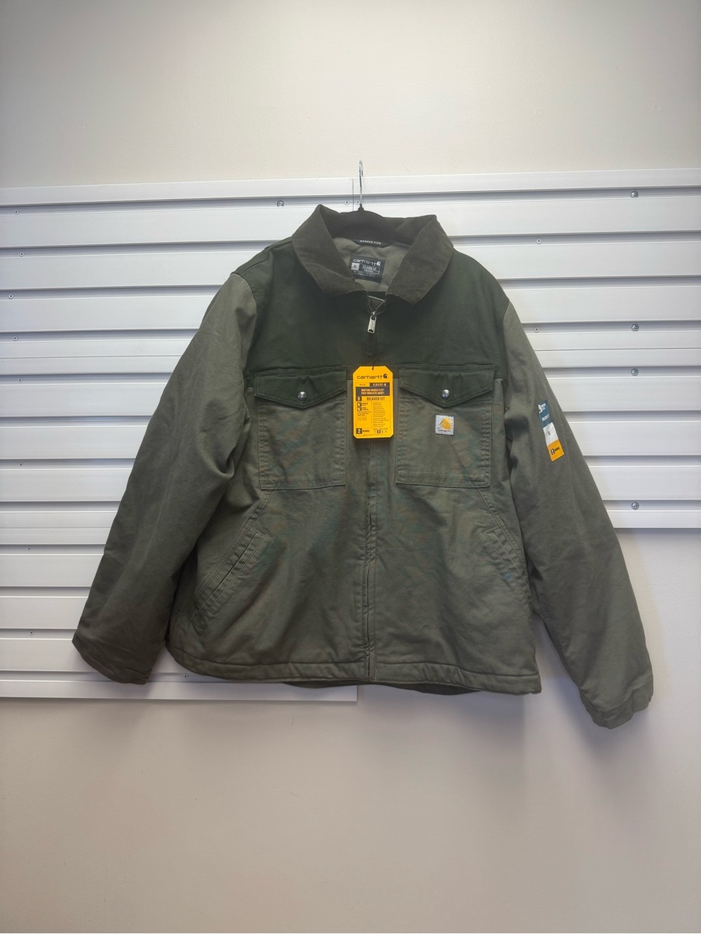 Carhartt Men's Olive Green Montana Rugged Flex Duck Jacket